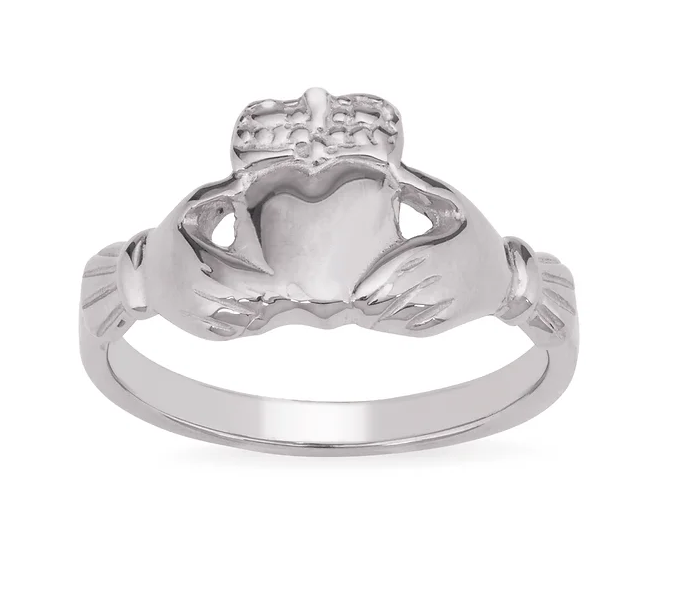 Sterling Silver Solid Ladies Claddagh Ring