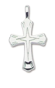 Solid Sterling Silver Medium Flair Cross