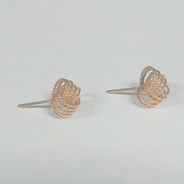 14k Small Love Knot Post Earrings