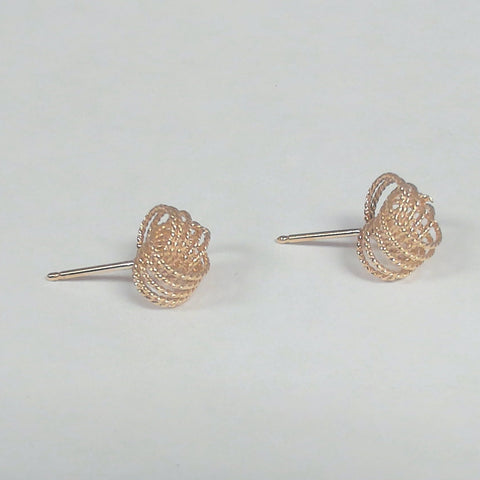 14k Small Love Knot Post Earrings