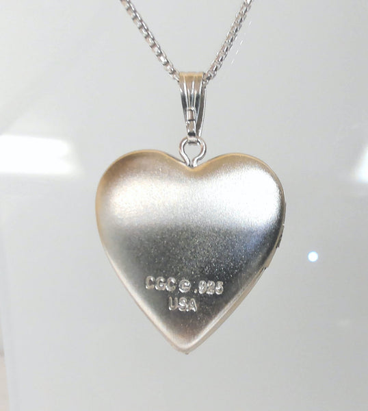 18" Sterling "Tree Of Life" Heart Locket Necklace