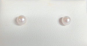 14k 4-4.5mm Cultured Pearl Japanese Akoya Post Earrings