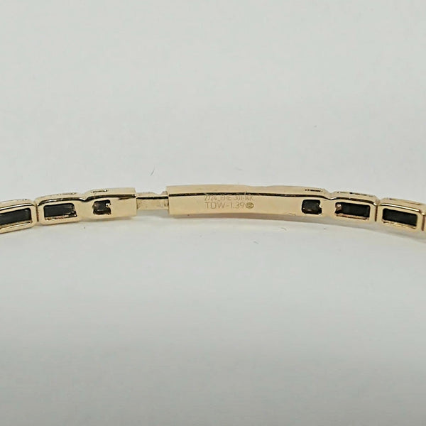 14K Emerald & Diamond Flexible Bangle Bracelet