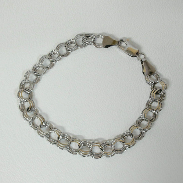 14K White Gold Charm Bracelet