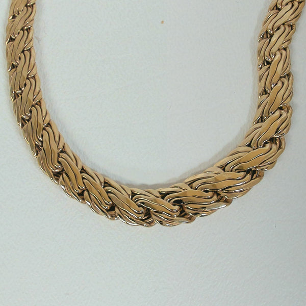 17" 14K Graduated Weave Necklace