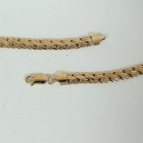 17" 14K Graduated Weave Necklace
