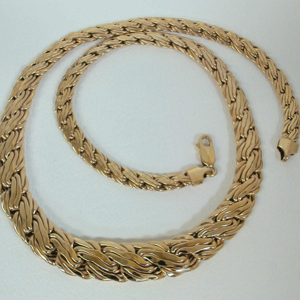 17" 14K Graduated Weave Necklace
