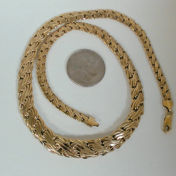 17" 14K Graduated Weave Necklace