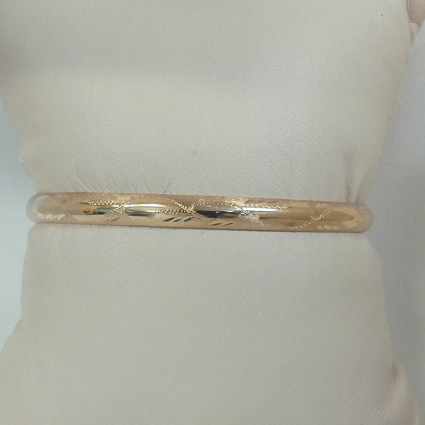 14K Hinged Bangle Bracelet