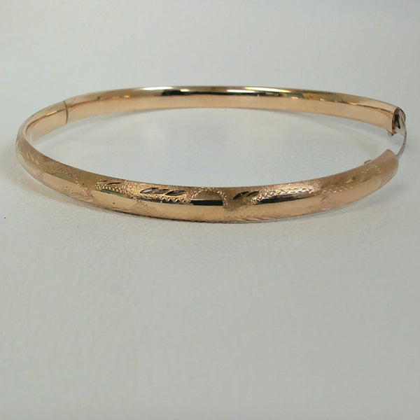 14K Hinged Bangle Bracelet