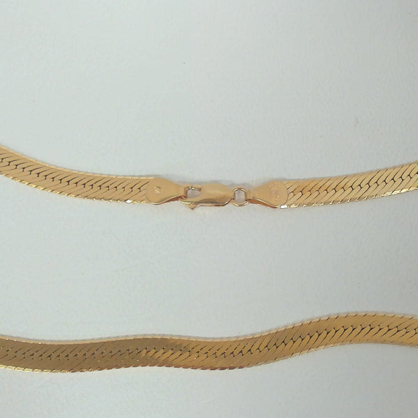 20" 14K 6MM Herringbone Chain