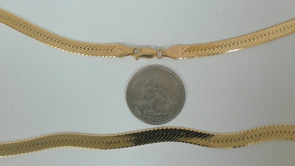 20" 14K 6MM Herringbone Chain