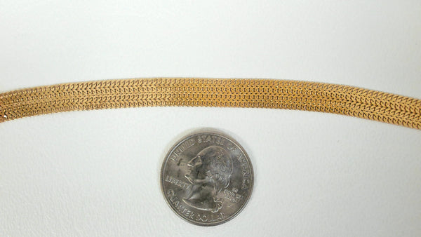 7" 14K 7.5MM Patterned Herringbone Bracelet