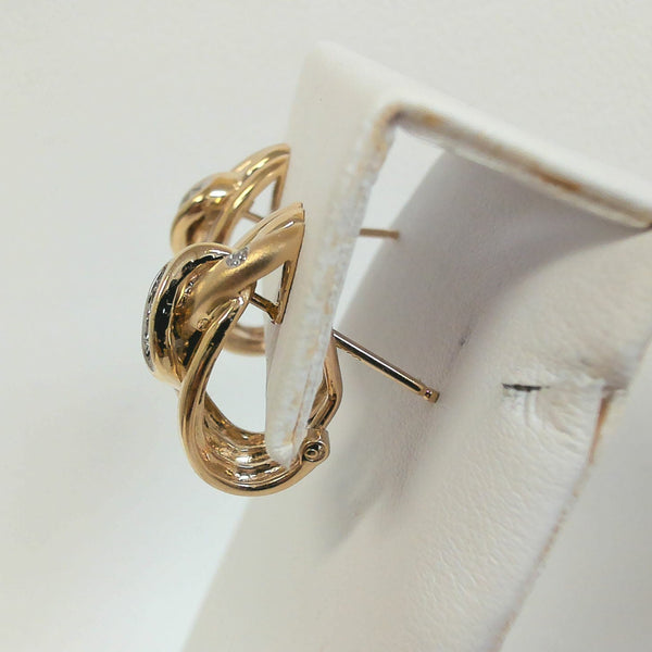 Fashion Diamond Omega-Back Earrings