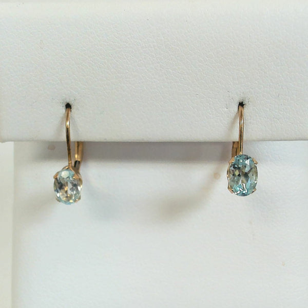Blue Topaz Leverback Earring
