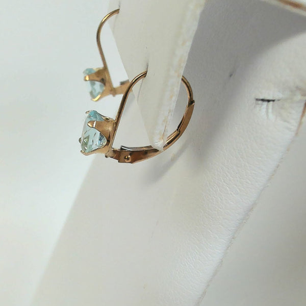 Blue Topaz Leverback Earring