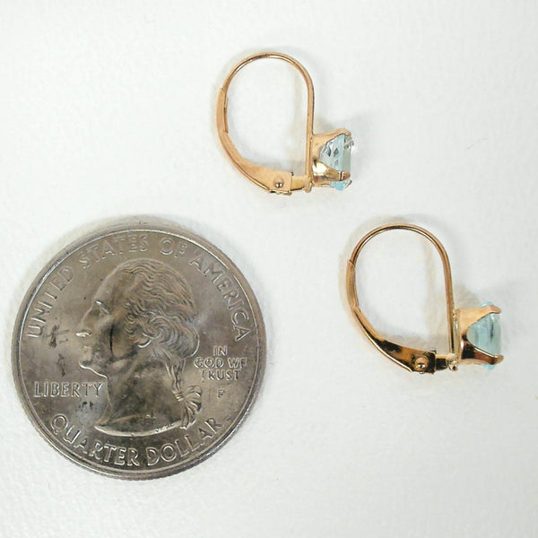 Blue Topaz Leverback Earring