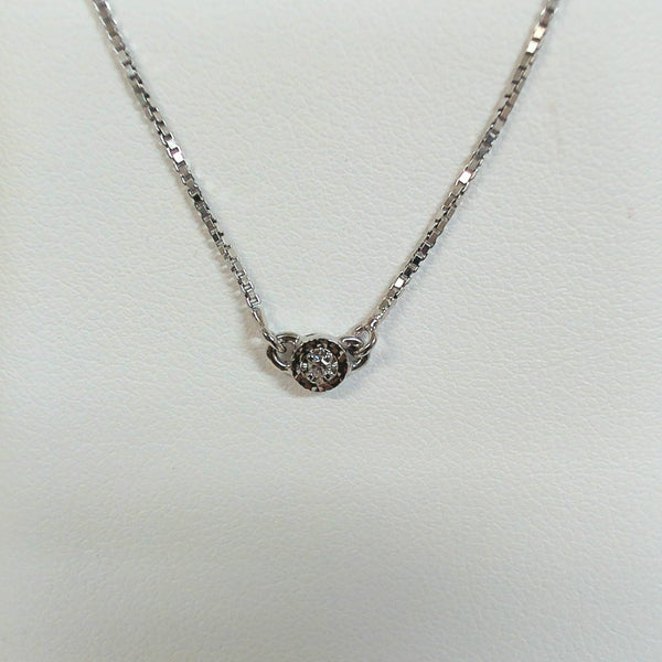 14K Melee Diamond Necklace