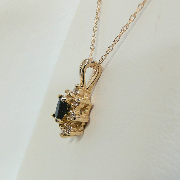 14K Sapphire & Diamond Necklace