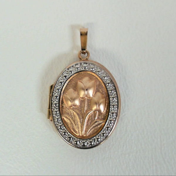 10K Flower Locket