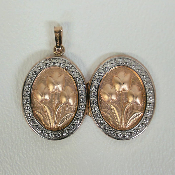 10K Flower Locket