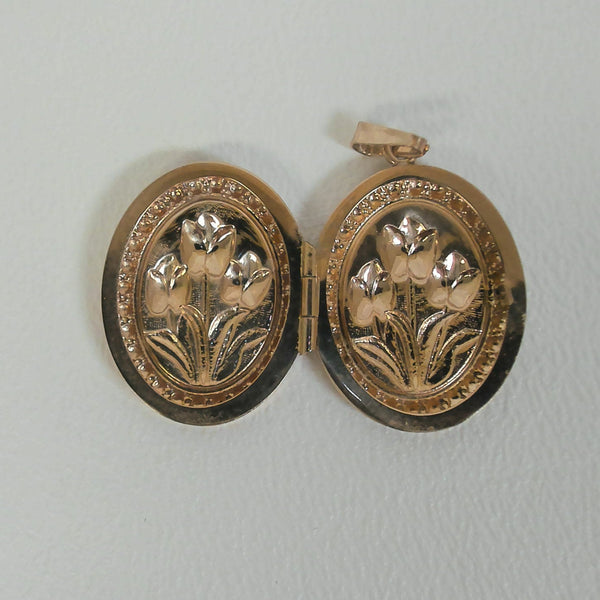 10K Flower Locket