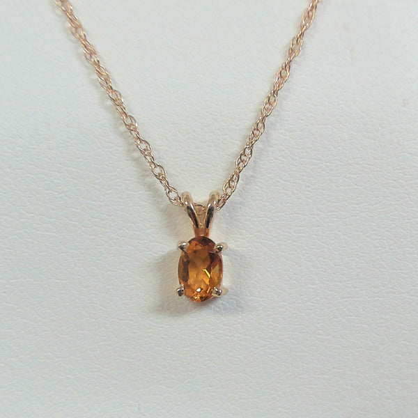 14K Citrine Pendant