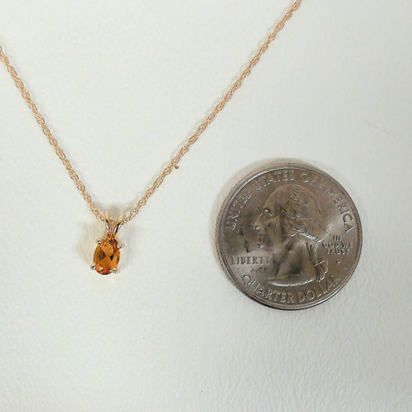 14K Citrine Pendant