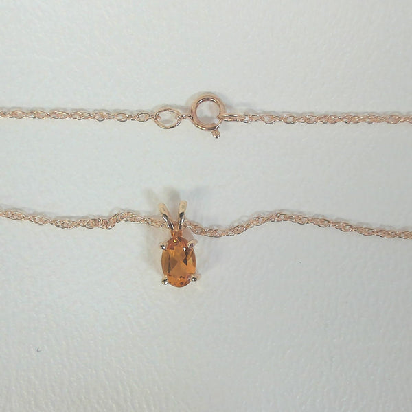 14K Citrine Pendant