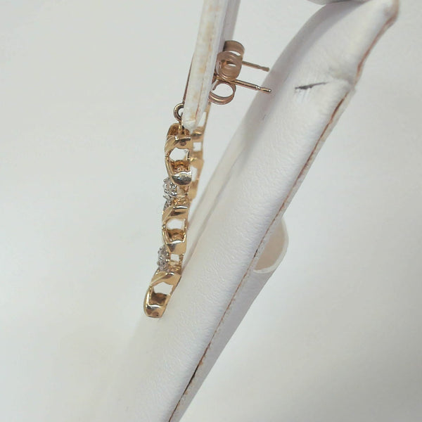 14K Diamond XO Post Earrings
