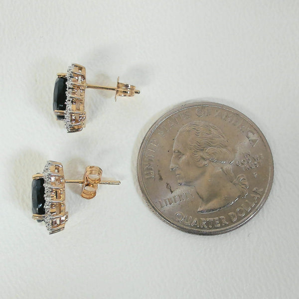 10K Onyx & Melee Post Earrings