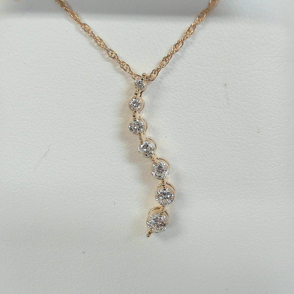 14K 1/2TW Diamond Journey Pendant