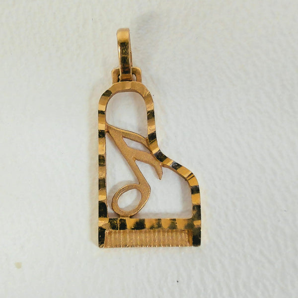 22K Piano/Music Note Charm