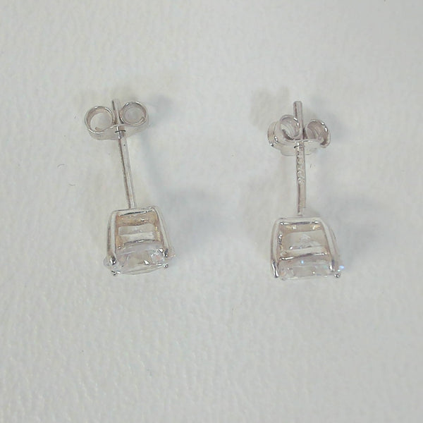 Sterling 6MM CZ Stud Earrings