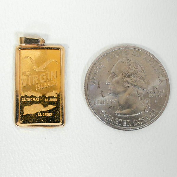 .999 Gold 2.5GR US Virgin Islands Charm