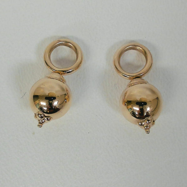 14K Gold Bead Hoop Enhcancers