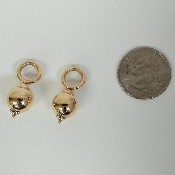 14K Gold Bead Hoop Enhcancers