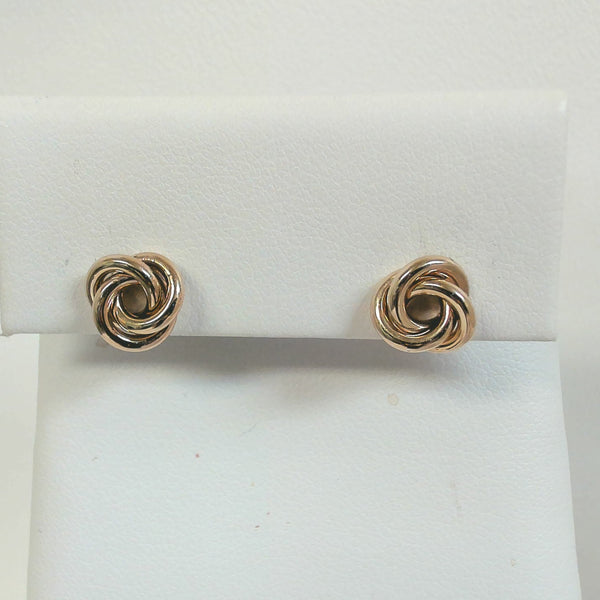 14K Love Knot Screw-Post Earrings