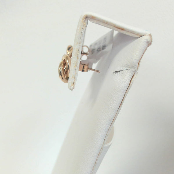 14K Love Knot Screw-Post Earrings