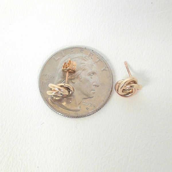 14K Love Knot Screw-Post Earrings