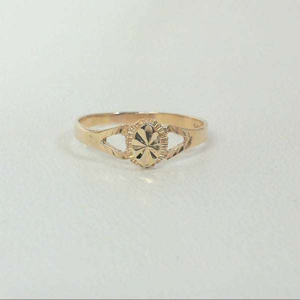 14K Diamond-Cut Ring