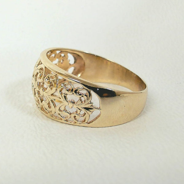14K Filigree Beverly Hills Gold Ring