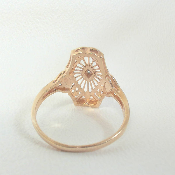 14K Vintage Melee Diamond Ring