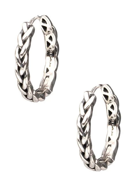 Silver ECLIPSE Small Huggie Hoops