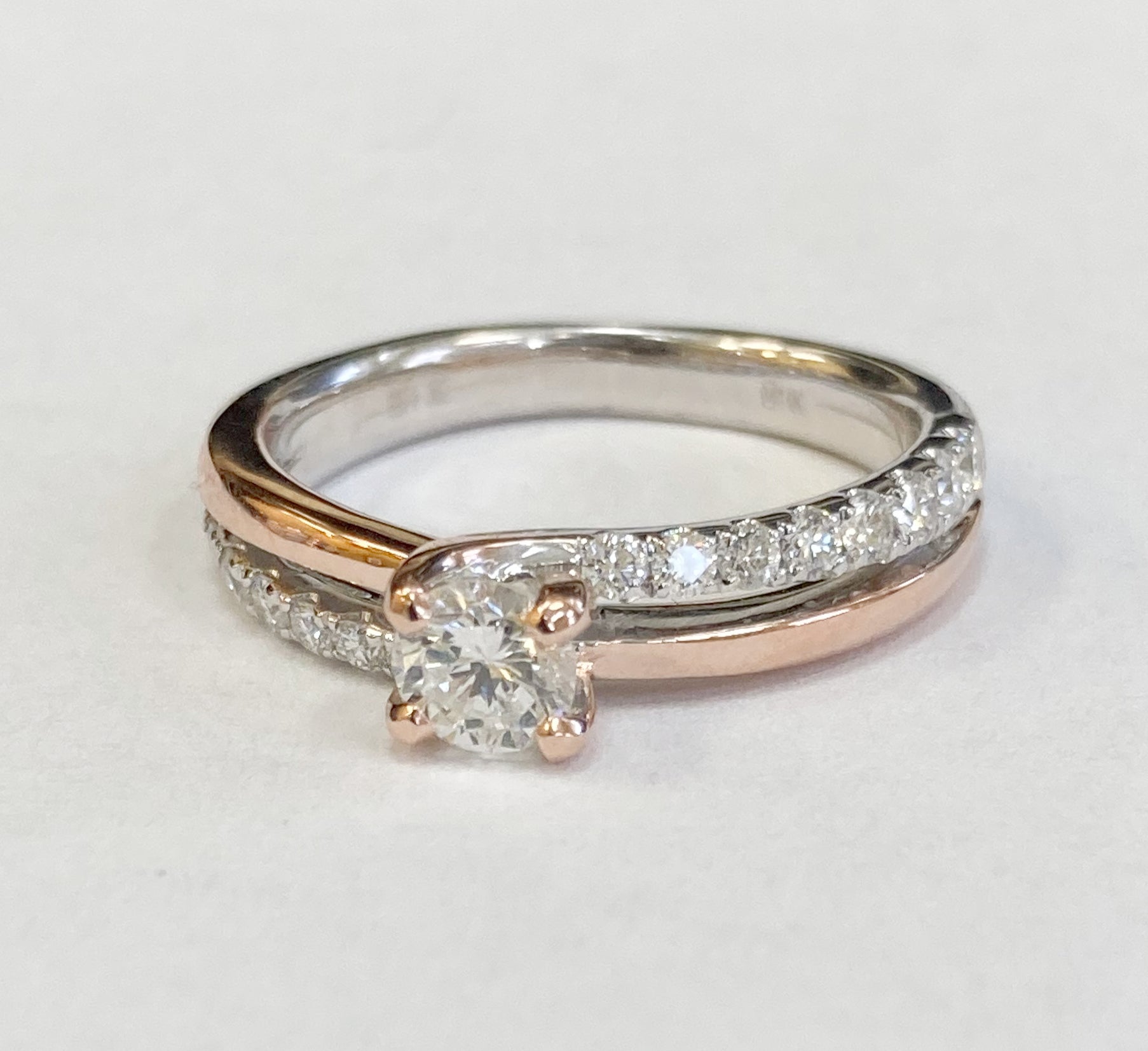 14K Two-Tone Diamond Engagement Ring