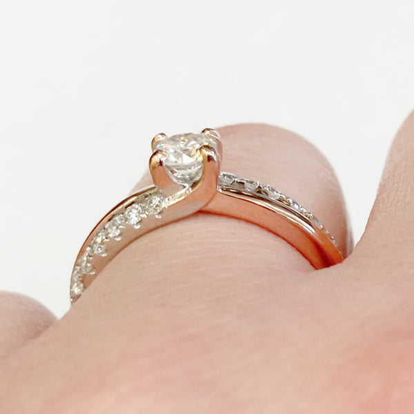 14K Two-Tone Diamond Engagement Ring