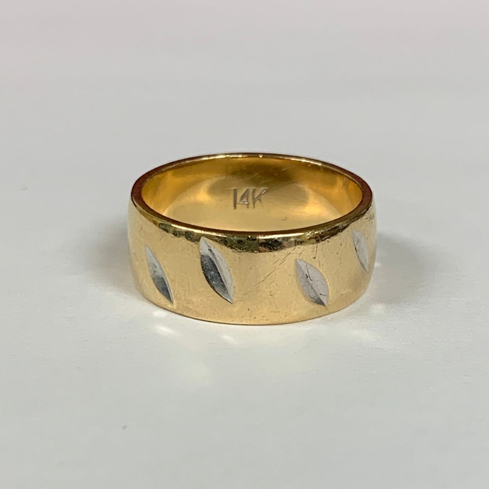 14k Two-Tone Gold Wide Band