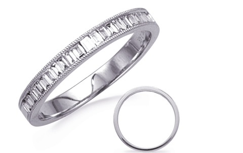 14K Baguette Diamond Channel-Set Wedding Band