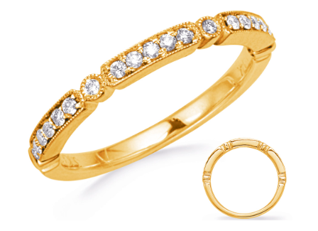 14K yellow gold Diamond Stackable Band