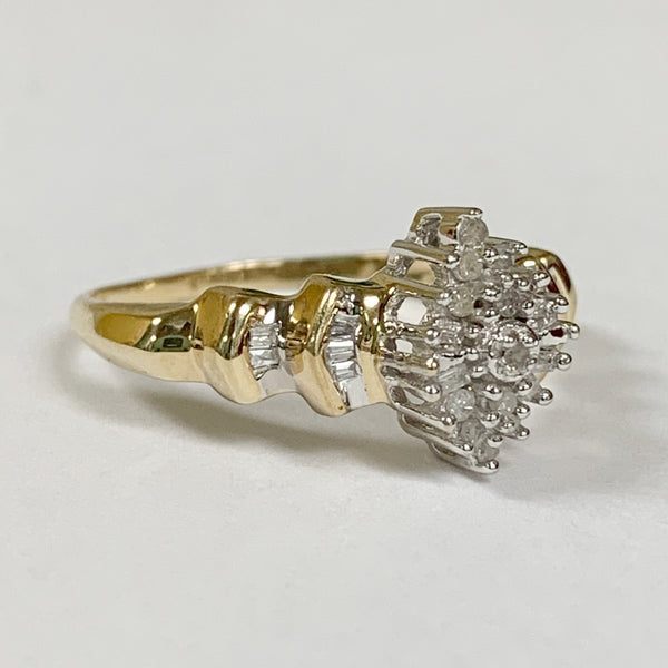 10k Promo Melee Diamond Cluster Ring